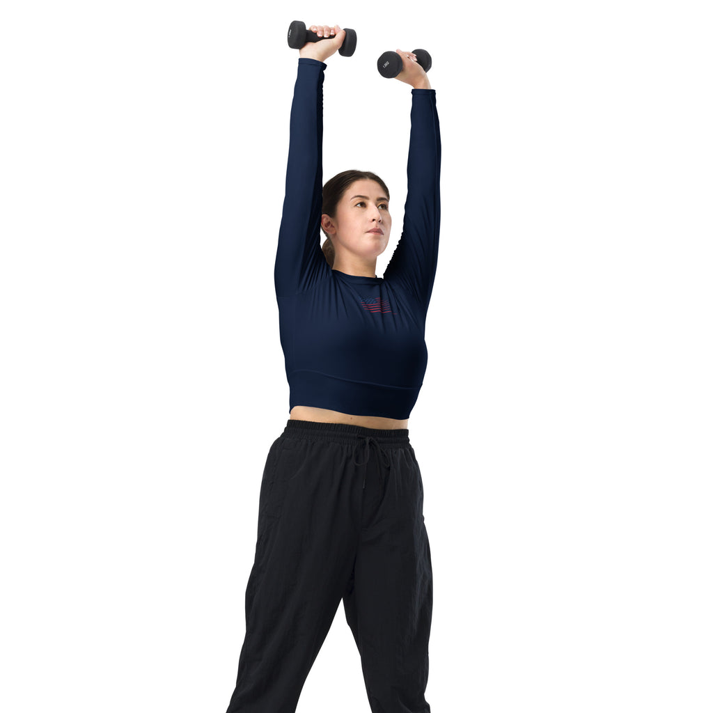 Andre Republic Long-Sleeve Crop Top