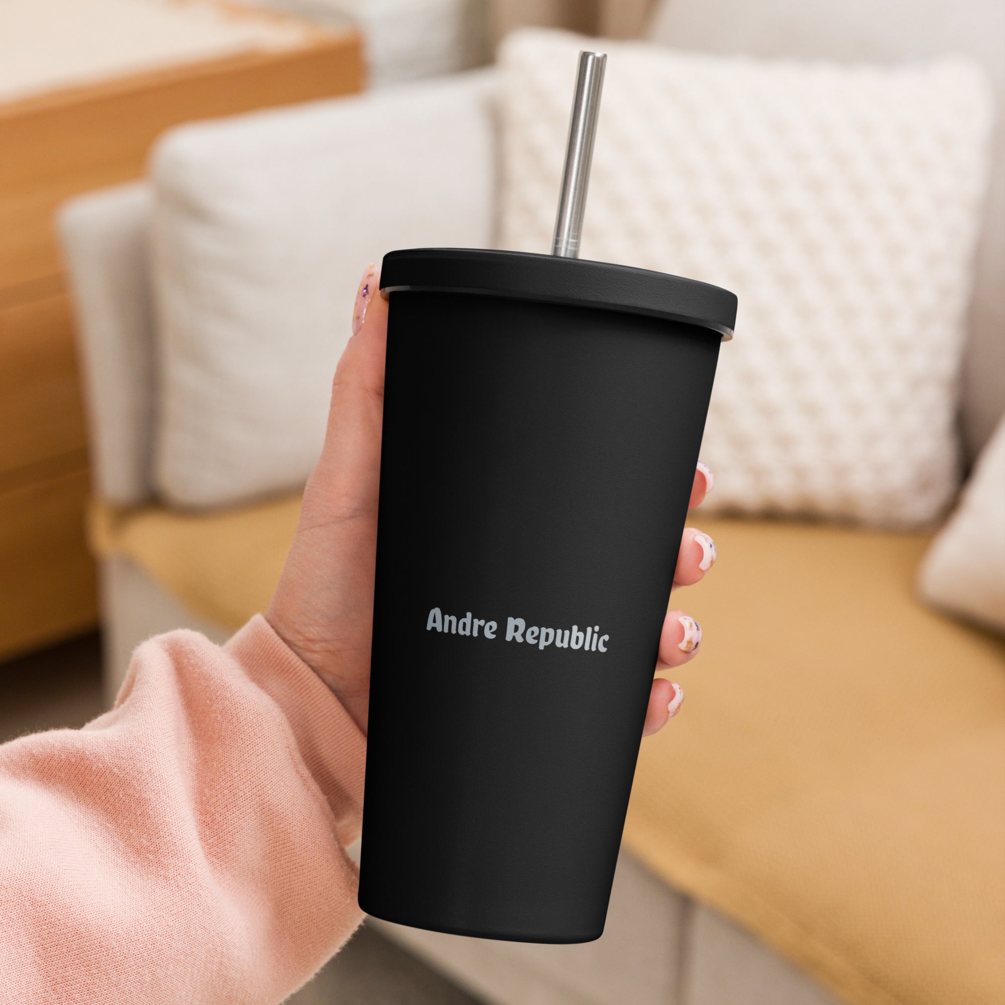 Andre Republic Insulated tumbler with a straw