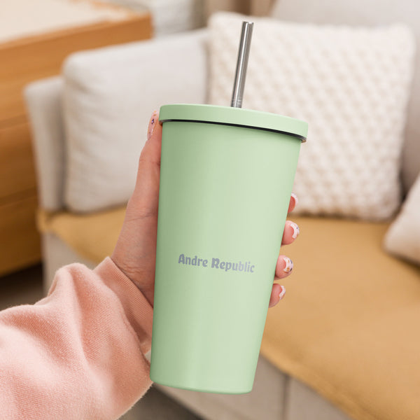 Andre Republic Insulated tumbler with a straw