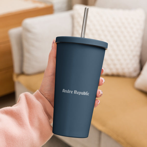 Andre Republic Insulated tumbler with a straw