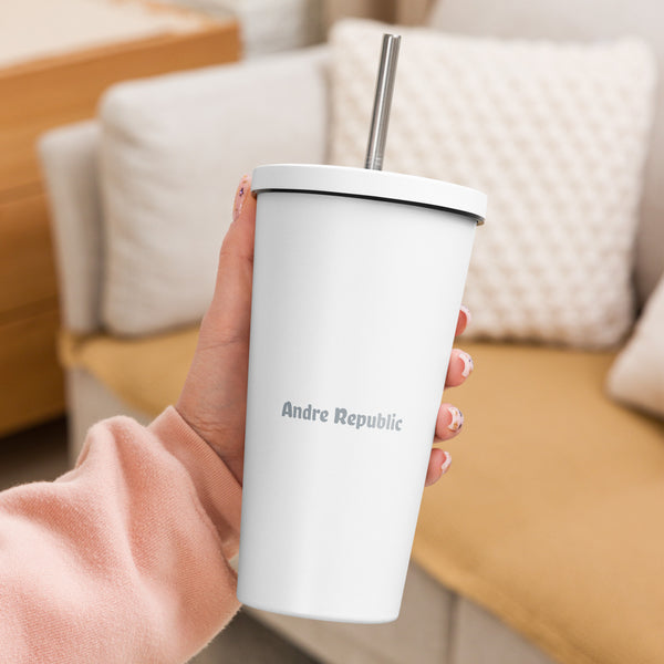 Andre Republic Insulated tumbler with a straw