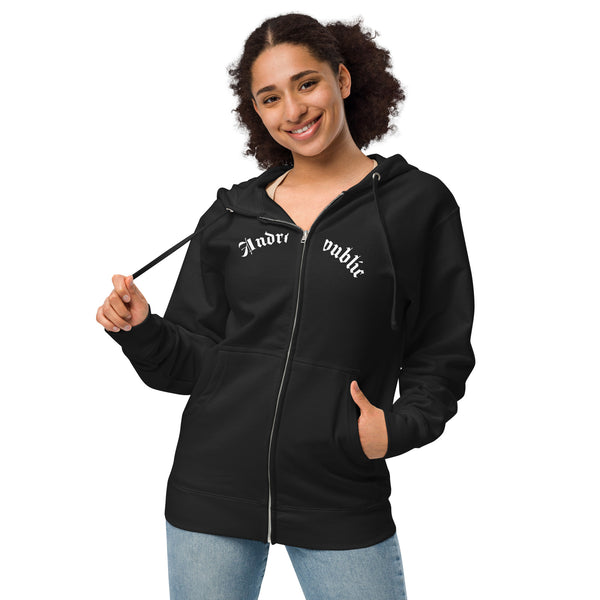 Andre Republic Unisex zip up hoodie