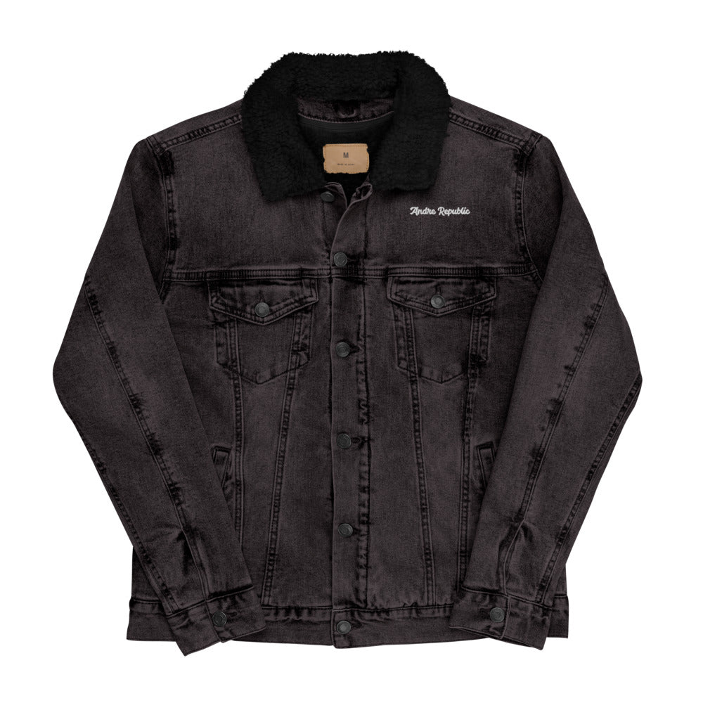 Andre Republic Unisex denim sherpa jacket