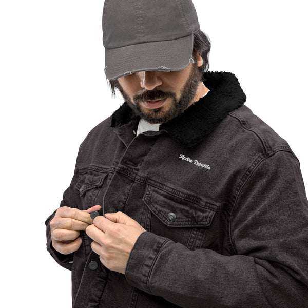 Andre Republic Unisex denim sherpa jacket